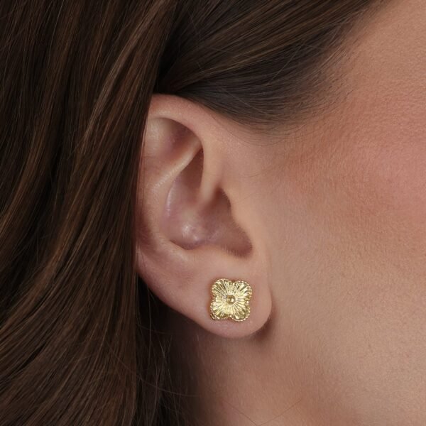 Brinco Dourado de Flor - Imagem 2