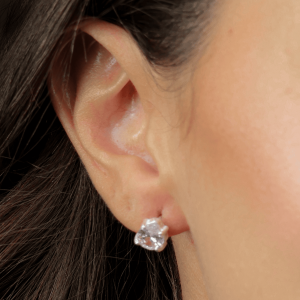 Brinco Gota Ponto de Luz Zircônia em Prata 925