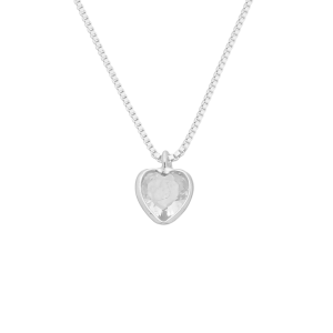 Colar Coração Ponto de Luz de Zircônia em Prata 925